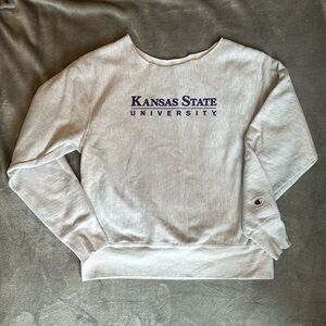 (L) Trendy University off the Shoulder Crewneck